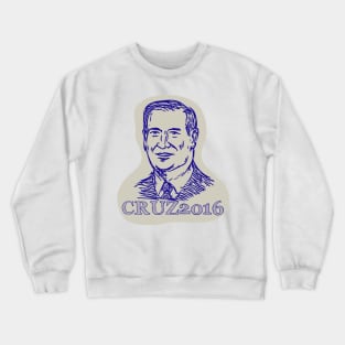 Ted Cruz 2016 President Drawing Crewneck Sweatshirt